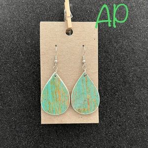 Homemade wood earrings